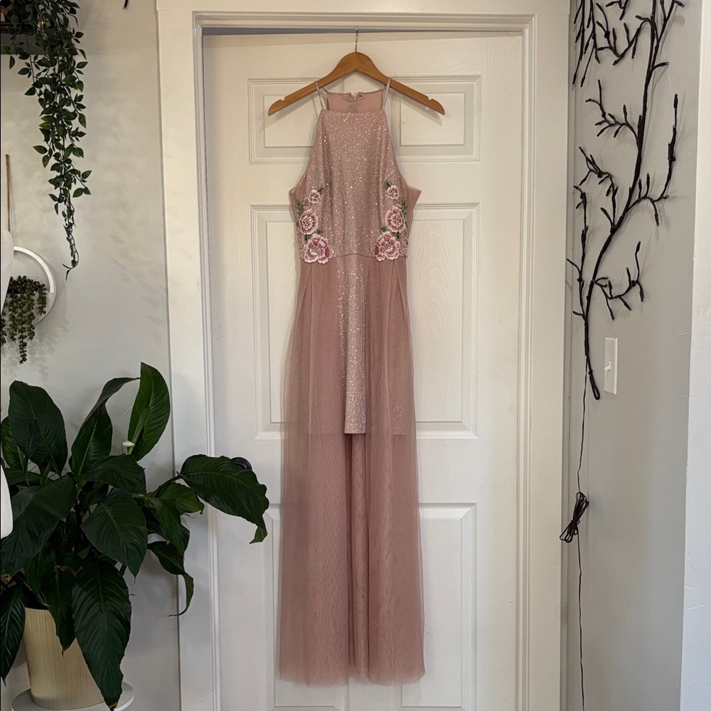 Social Couture Blush Pink Dress with Subtle Sheen